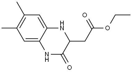 Ethyl 1,2,3,4-tetrahydro-6,7-dimethyl-3-oxo-2-quinoxalineacetate Structure