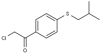 2-Chloro-1-[4-[(2-methylpropyl)thio]phenyl]ethanone Structure