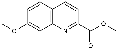 2-Quinolinecarboxylic acid, 7-methoxy-, methyl ester Structure