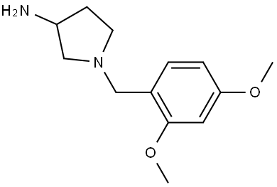 1-(2,4-dimethoxybenzyl)pyrrolidin-3-amine Structure