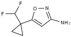 5-[1-(difluoromethyl)cyclopropyl]-1,2-oxazol-3-amine Structure