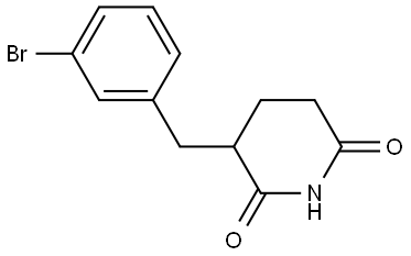 2,6-Piperidinedione, 3-[(3-bromophenyl)methyl]- Structure