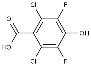 2,6-Dichloro-3,5-difluoro-4-hydroxybenzoic acid Structure