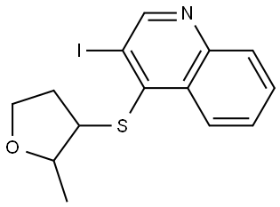 Pentitol, 1,4-anhydro-2,5-dideoxy-3-S-(3-iodo-4-quinolinyl)-3-thio- 구조식 이미지