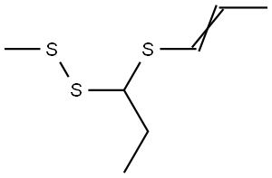 Disulfide, methyl 1-(1-propenylthio)propyl (9CI) Structure