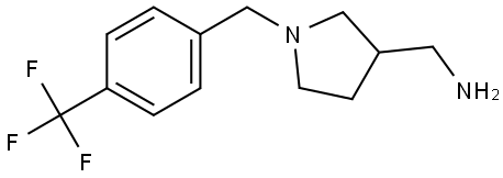 (1-(4-(trifluoromethyl)benzyl)pyrrolidin-3-yl)methanamine Structure