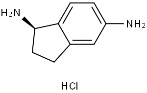 (1R)-2,3-dihydro-1H-indene-1,5-diamine hydrochloride Structure