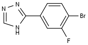 1H-1,2,4-Triazole, 5-(4-bromo-3-fluorophenyl)- Structure