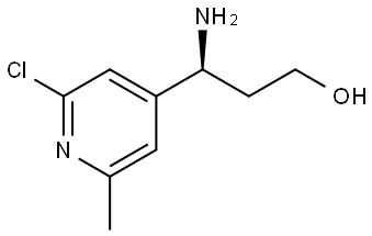 (3S)-3-AMINO-3-(2-CHLORO-6-METHYLPYRIDIN-4-YL)PROPAN-1-OL Structure