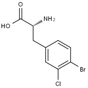 4-Bromo-3-chloro-D-phenylalanine Structure