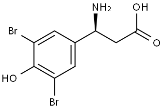 (3S)-3-AMINO-3-(3,5-DIBROMO-4-HYDROXYPHENYL)PROPANOIC ACID Structure