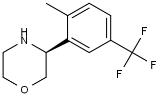 (3S)-3-[2-METHYL-5-(TRIFLUOROMETHYL)PHENYL]MORPHOLINE Structure