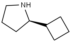 (2R)-2-cyclobutylpyrrolidine Structure