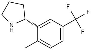 (2R)-2-[2-METHYL-5-(TRIFLUOROMETHYL)PHENYL]PYRROLIDINE Structure