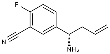 5-((1S)-1-AMINOBUT-3-ENYL)-2-FLUOROBENZENECARBONITRILE Structure