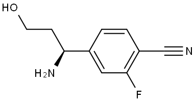 4-((1S)-1-AMINO-3-HYDROXYPROPYL)-2-FLUOROBENZENECARBONITRILE Structure