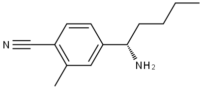 4-((1S)-1-AMINOPENTYL)-2-METHYLBENZENECARBONITRILE Structure