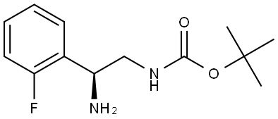 tert-butyl N-[(2S)-2-amino-2-(2-fluorophenyl)ethyl]carbamate Structure