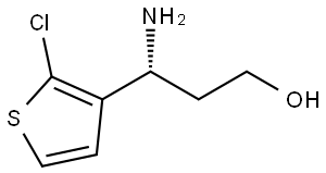 (3R)-3-AMINO-3-(2-CHLORO(3-THIENYL))PROPAN-1-OL Structure