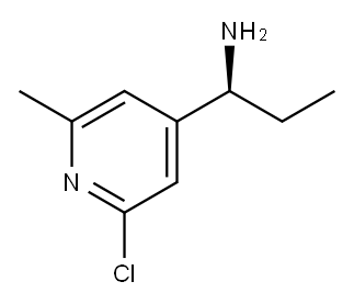 (1S)-1-(2-CHLORO-6-METHYLPYRIDIN-4-YL)PROPAN-1-AMINE Structure