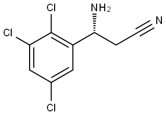 (3R)-3-AMINO-3-(2,3,5-TRICHLOROPHENYL)PROPANENITRILE Structure