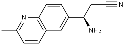 (3R)-3-AMINO-3-(2-METHYL (6-QUINOLYL))PROPANENITRILE Structure