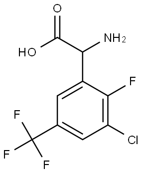 2-AMINO-2-[3-CHLORO-2-FLUORO-5-(TRIFLUOROMETHYL)PHENYL]ACETIC ACID Structure