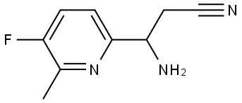 3-AMINO-3-(5-FLUORO-6-METHYLPYRIDIN-2-YL)PROPANENITRILE Structure