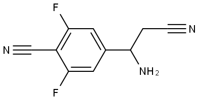 4-(1-AMINO-2-CYANOETHYL)-2,6-DIFLUOROBENZENECARBONITRILE 구조식 이미지