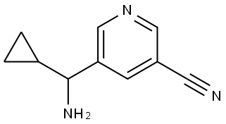 5-(AMINOCYCLOPROPYLMETHYL)PYRIDINE-3-CARBONITRILE Structure