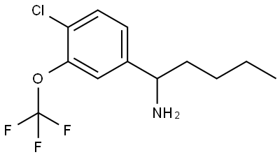 1-[4-CHLORO-3-(TRIFLUOROMETHOXY)PHENYL]PENTYLAMINE Structure