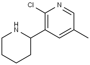 2-CHLORO-5-METHYL-3-(PIPERIDIN-2-YL)PYRIDINE 구조식 이미지