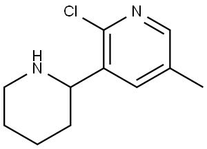 2-CHLORO-5-METHYL-3-(PIPERIDIN-2-YL)PYRIDINE Structure