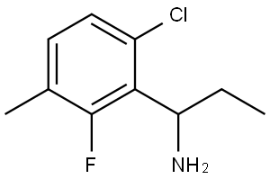 1-(6-CHLORO-2-FLUORO-3-METHYLPHENYL)PROPAN-1-AMINE Structure