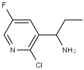 1-(2-CHLORO-5-FLUORO-3-PYRIDYL)PROPYLAMINE Structure