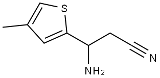 3-AMINO-3-(4-METHYLTHIOPHEN-2-YL)PROPANENITRILE Structure