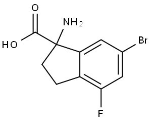 1-Amino-6-bromo-4-fluoro-2,3-dihydro-1H-indene-1-carboxylic acid Structure