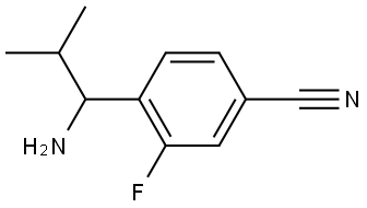 4-(1-AMINO-2-METHYLPROPYL)-3-FLUOROBENZENECARBONITRILE Structure