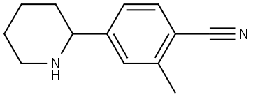 2-METHYL-4-(2-PIPERIDYL)BENZENECARBONITRILE Structure