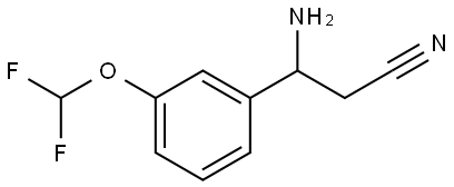 3-AMINO-3-[3-(DIFLUOROMETHOXY)PHENYL]PROPANENITRILE Structure