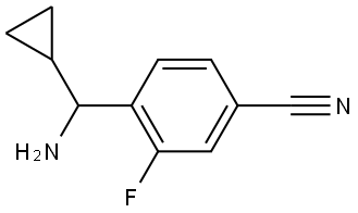 4-[AMINO(CYCLOPROPYL)METHYL]-3-FLUOROBENZONITRILE Structure