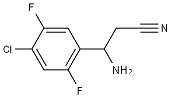 3-AMINO-3-(4-CHLORO-2,5-DIFLUOROPHENYL)PROPANENITRILE Structure