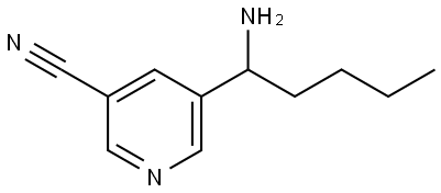 5-(1-AMINOPENTYL)PYRIDINE-3-CARBONITRILE 구조식 이미지