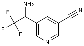 5-(1-AMINO-2,2,2-TRIFLUOROETHYL)PYRIDINE-3-CARBONITRILE Structure