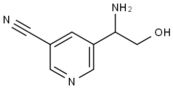 5-(1-AMINO-2-HYDROXYETHYL)PYRIDINE-3-CARBONITRILE Structure