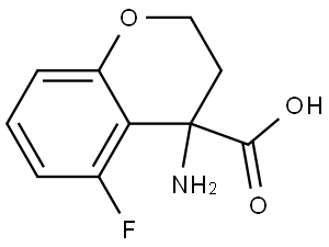 4-Amino-5-fluoro-3,4-dihydro-2H-1-benzopyran-4-carboxylic acid Structure