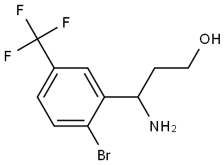 3-AMINO-3-[2-BROMO-5-(TRIFLUOROMETHYL)PHENYL]PROPAN-1-OL Structure