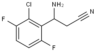 3-AMINO-3-(2-CHLORO-3,6-DIFLUOROPHENYL)PROPANENITRILE Structure