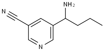 5-(1-AMINOBUTYL)PYRIDINE-3-CARBONITRILE Structure