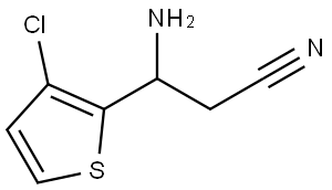 3-AMINO-3-(3-CHLOROTHIOPHEN-2-YL)PROPANENITRILE Structure